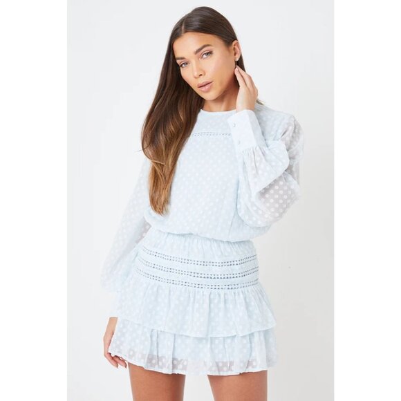 Creea The Label Womens Dress Size S Blue Polka Dot Long Sleeve Europe style - Picture 1 of 12